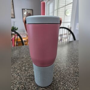 BrüMate Pink and Gray Water Bottle